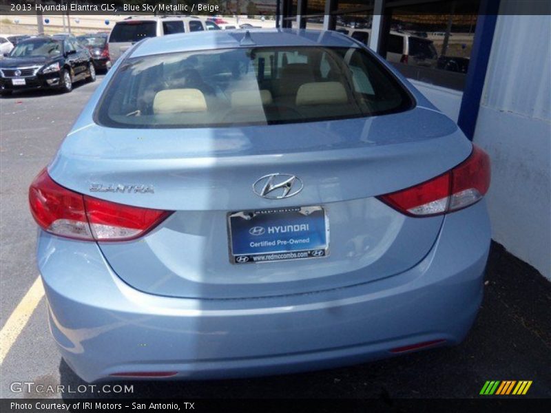 Blue Sky Metallic / Beige 2013 Hyundai Elantra GLS