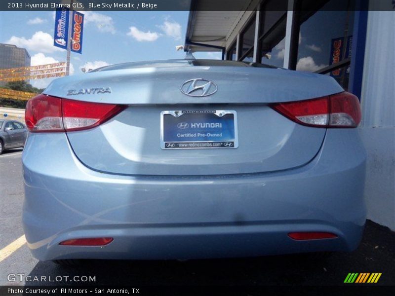 Blue Sky Metallic / Beige 2013 Hyundai Elantra GLS