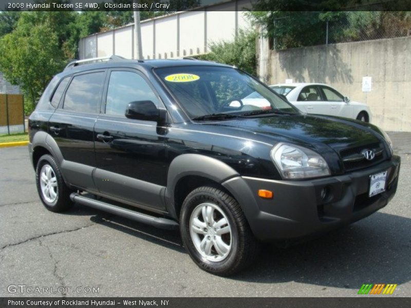 Obsidian Black / Gray 2008 Hyundai Tucson SE 4WD