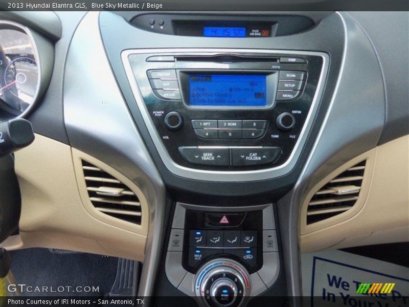 Blue Sky Metallic / Beige 2013 Hyundai Elantra GLS