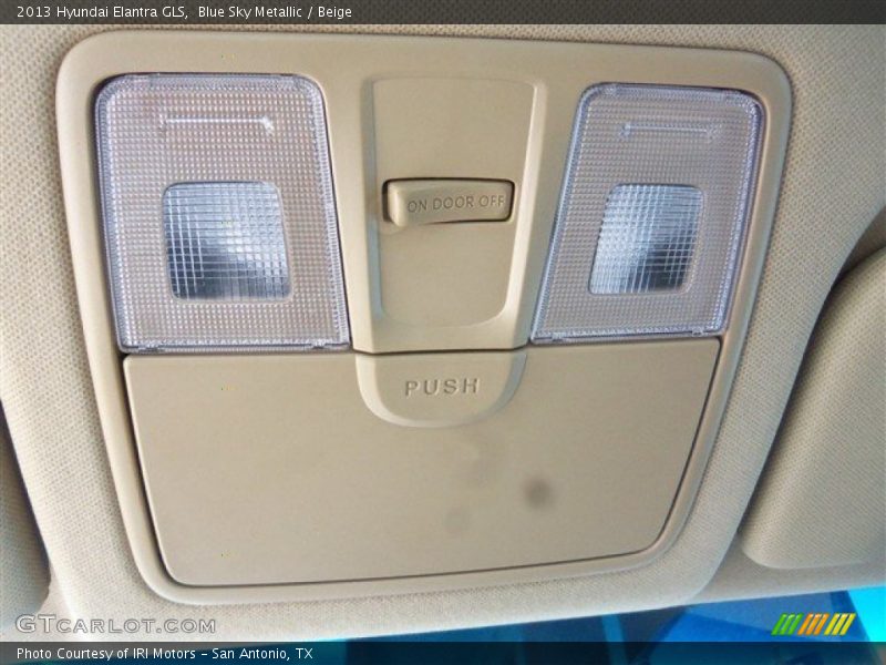 Blue Sky Metallic / Beige 2013 Hyundai Elantra GLS