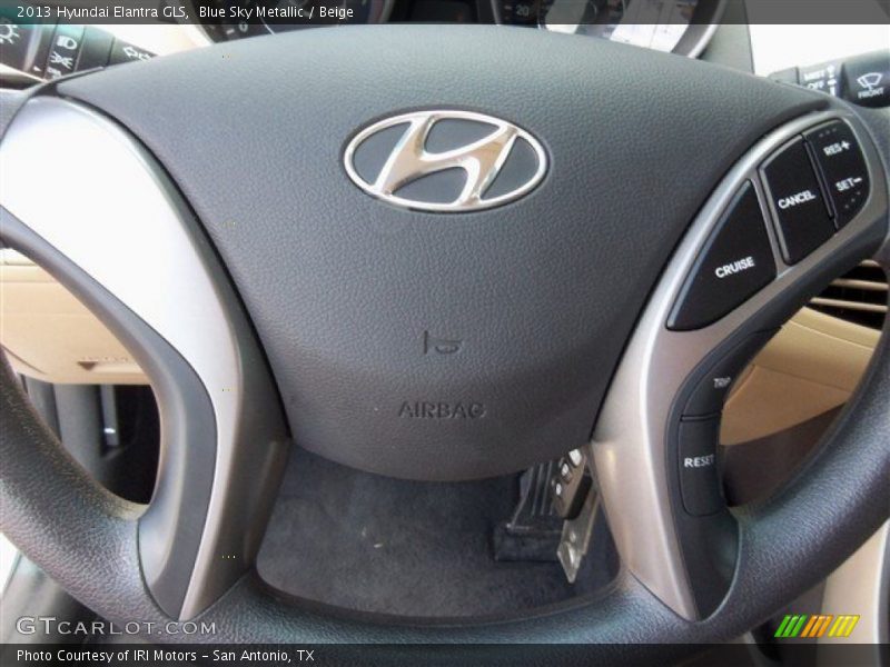 Blue Sky Metallic / Beige 2013 Hyundai Elantra GLS
