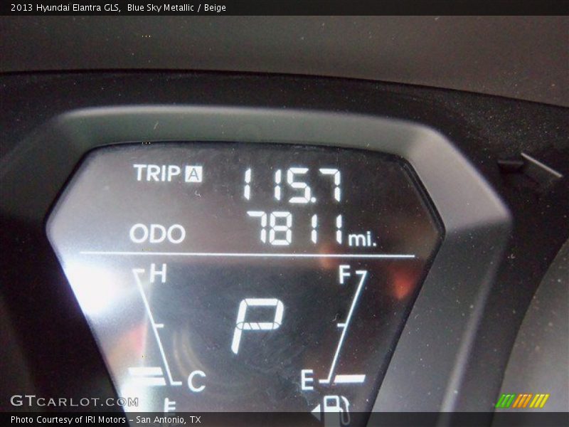 Blue Sky Metallic / Beige 2013 Hyundai Elantra GLS
