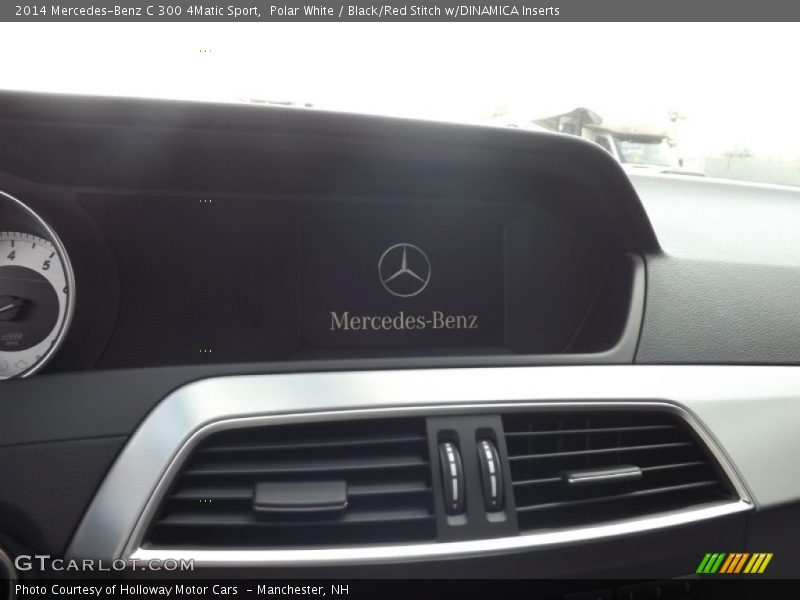 Polar White / Black/Red Stitch w/DINAMICA Inserts 2014 Mercedes-Benz C 300 4Matic Sport