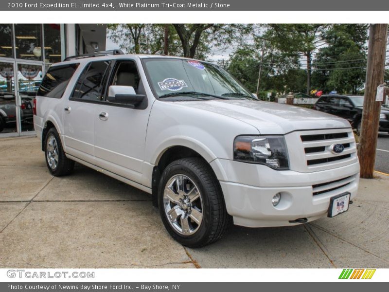 White Platinum Tri-Coat Metallic / Stone 2010 Ford Expedition EL Limited 4x4