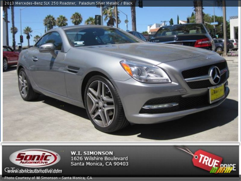 Paladium Silver Metallic / Black 2013 Mercedes-Benz SLK 250 Roadster