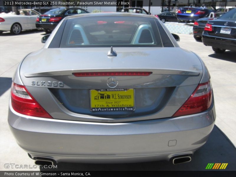 Paladium Silver Metallic / Black 2013 Mercedes-Benz SLK 250 Roadster