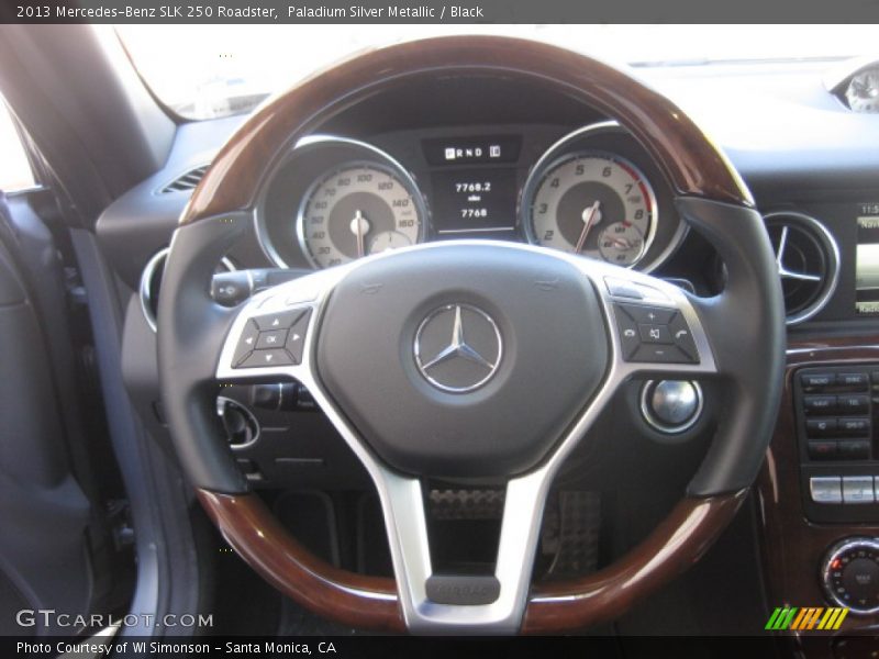 Paladium Silver Metallic / Black 2013 Mercedes-Benz SLK 250 Roadster