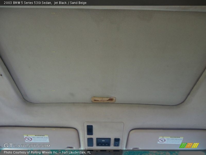 Jet Black / Sand Beige 2003 BMW 5 Series 530i Sedan