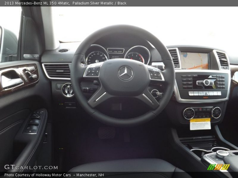 Palladium Silver Metallic / Black 2013 Mercedes-Benz ML 350 4Matic