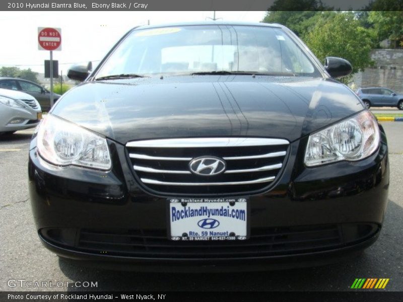Ebony Black / Gray 2010 Hyundai Elantra Blue