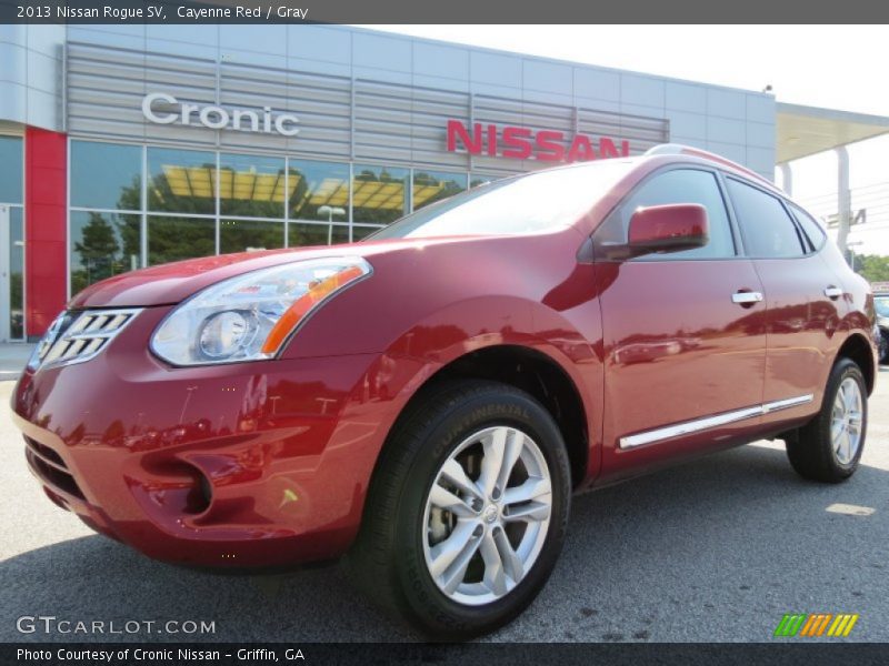 Cayenne Red / Gray 2013 Nissan Rogue SV