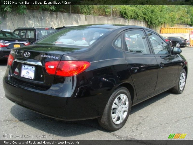 Ebony Black / Gray 2010 Hyundai Elantra Blue