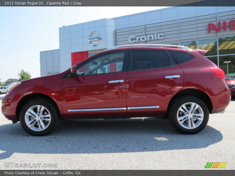 Cayenne Red / Gray 2013 Nissan Rogue SV