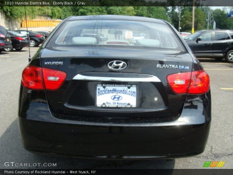 Ebony Black / Gray 2010 Hyundai Elantra Blue