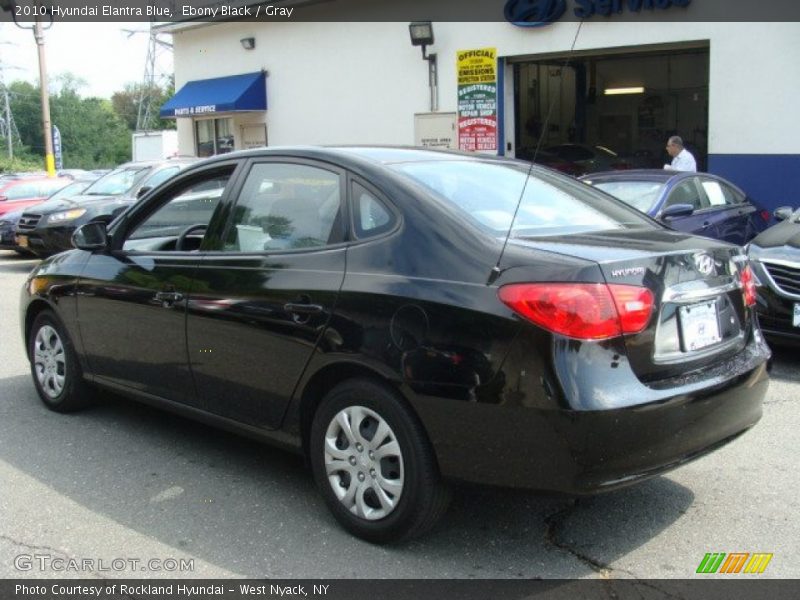 Ebony Black / Gray 2010 Hyundai Elantra Blue
