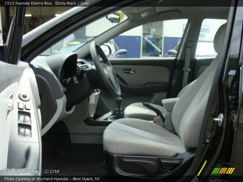 Ebony Black / Gray 2010 Hyundai Elantra Blue