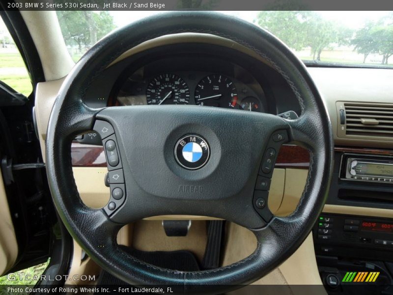 Jet Black / Sand Beige 2003 BMW 5 Series 530i Sedan