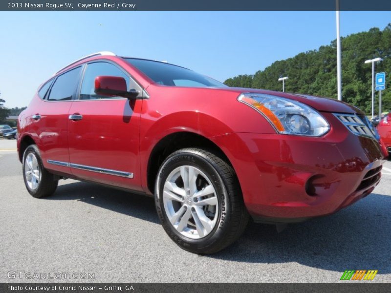 Cayenne Red / Gray 2013 Nissan Rogue SV
