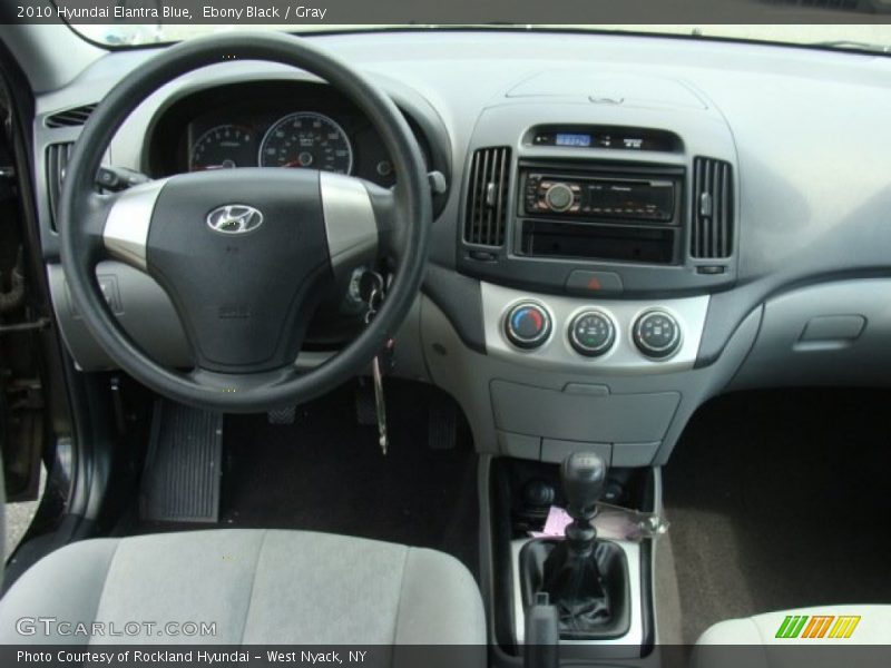 Ebony Black / Gray 2010 Hyundai Elantra Blue