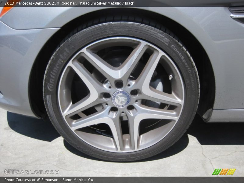 Paladium Silver Metallic / Black 2013 Mercedes-Benz SLK 250 Roadster