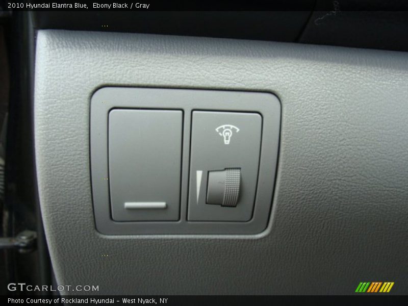 Ebony Black / Gray 2010 Hyundai Elantra Blue