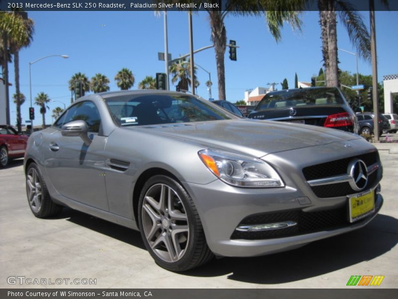 Paladium Silver Metallic / Black 2013 Mercedes-Benz SLK 250 Roadster