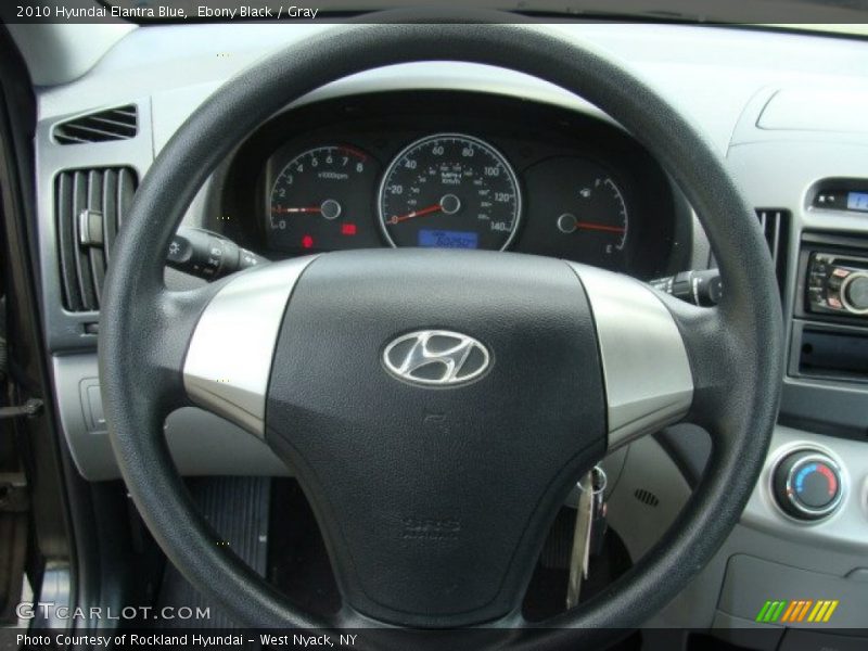 Ebony Black / Gray 2010 Hyundai Elantra Blue