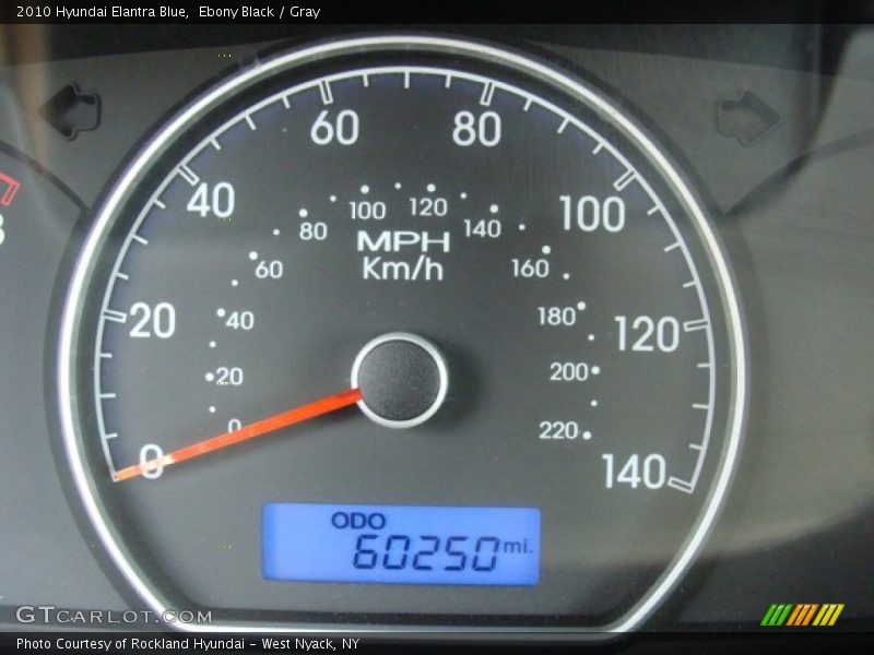 Ebony Black / Gray 2010 Hyundai Elantra Blue