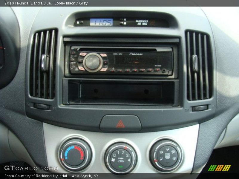 Ebony Black / Gray 2010 Hyundai Elantra Blue