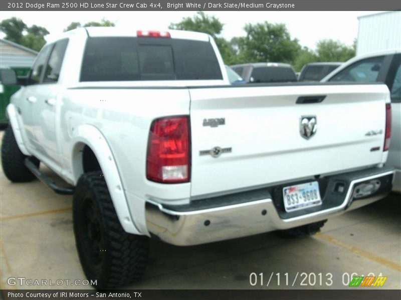 Bright White / Dark Slate/Medium Graystone 2012 Dodge Ram 2500 HD Lone Star Crew Cab 4x4