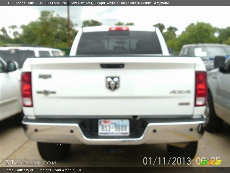 Bright White / Dark Slate/Medium Graystone 2012 Dodge Ram 2500 HD Lone Star Crew Cab 4x4