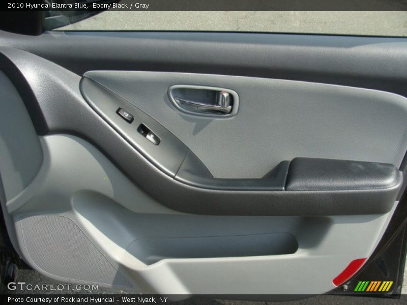 Ebony Black / Gray 2010 Hyundai Elantra Blue