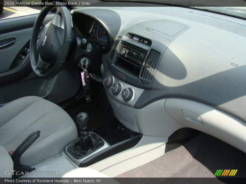 Ebony Black / Gray 2010 Hyundai Elantra Blue