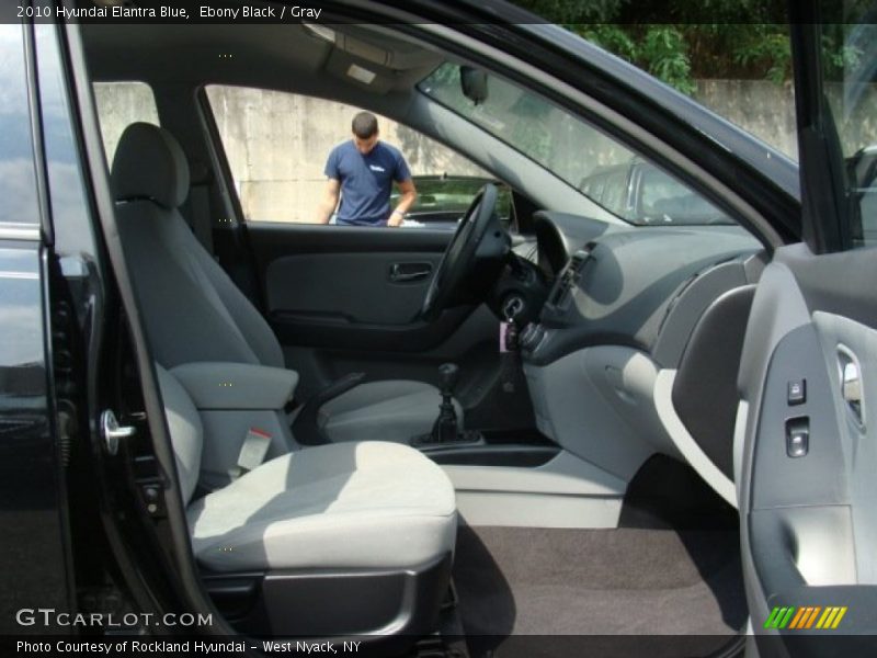 Ebony Black / Gray 2010 Hyundai Elantra Blue