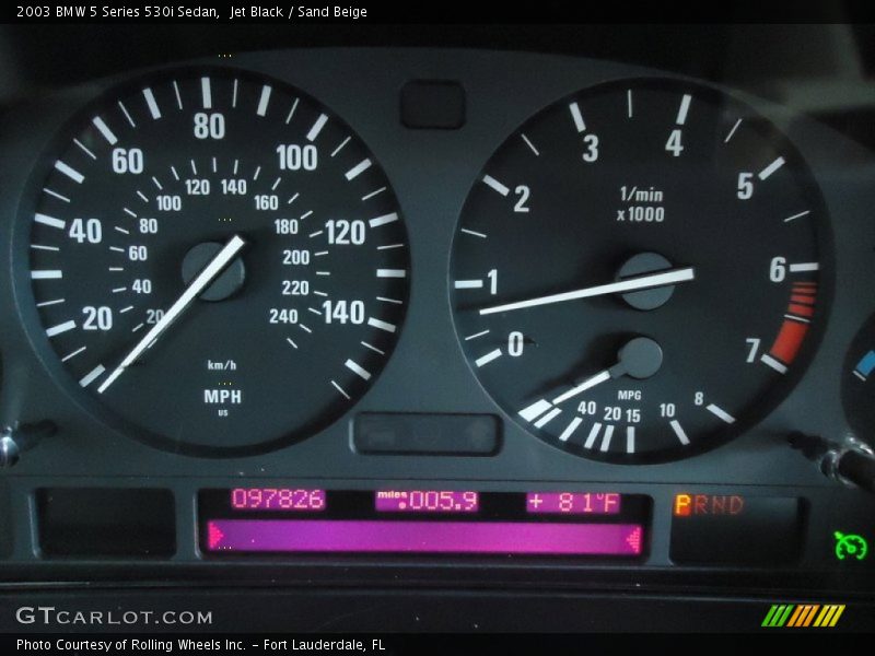 Jet Black / Sand Beige 2003 BMW 5 Series 530i Sedan