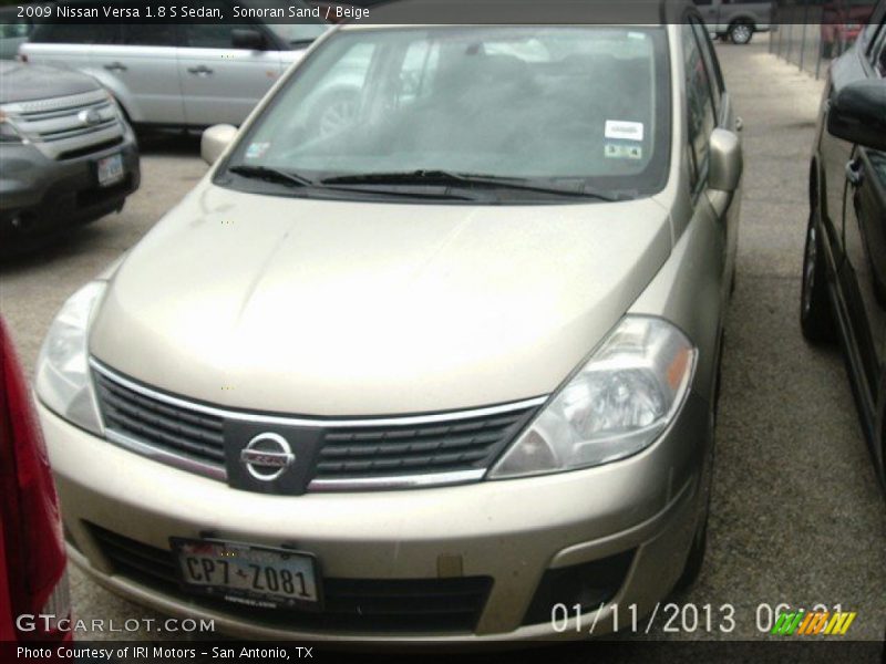 Sonoran Sand / Beige 2009 Nissan Versa 1.8 S Sedan