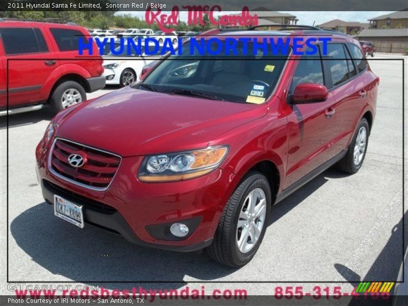 Sonoran Red / Beige 2011 Hyundai Santa Fe Limited