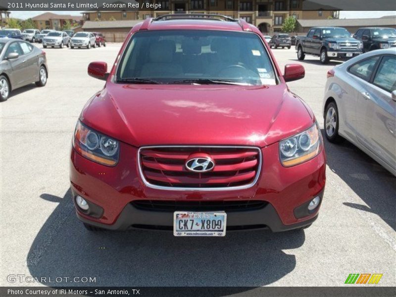 Sonoran Red / Beige 2011 Hyundai Santa Fe Limited