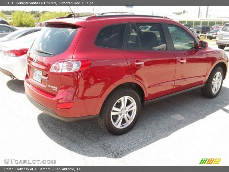 Sonoran Red / Beige 2011 Hyundai Santa Fe Limited