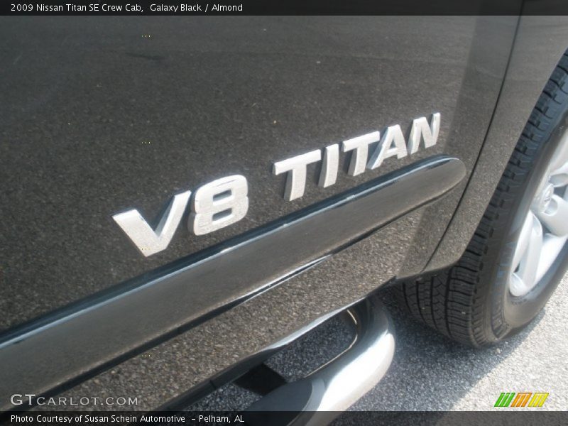 Galaxy Black / Almond 2009 Nissan Titan SE Crew Cab