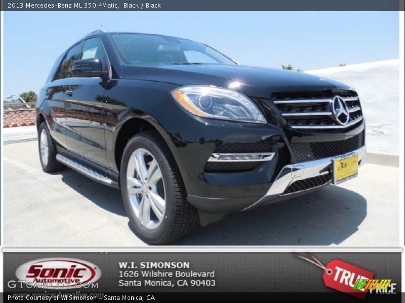Black / Black 2013 Mercedes-Benz ML 350 4Matic