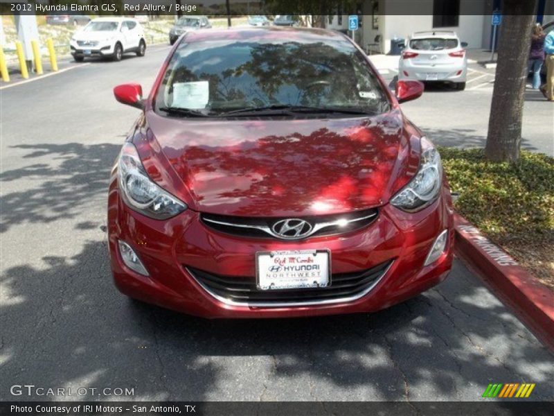 Red Allure / Beige 2012 Hyundai Elantra GLS