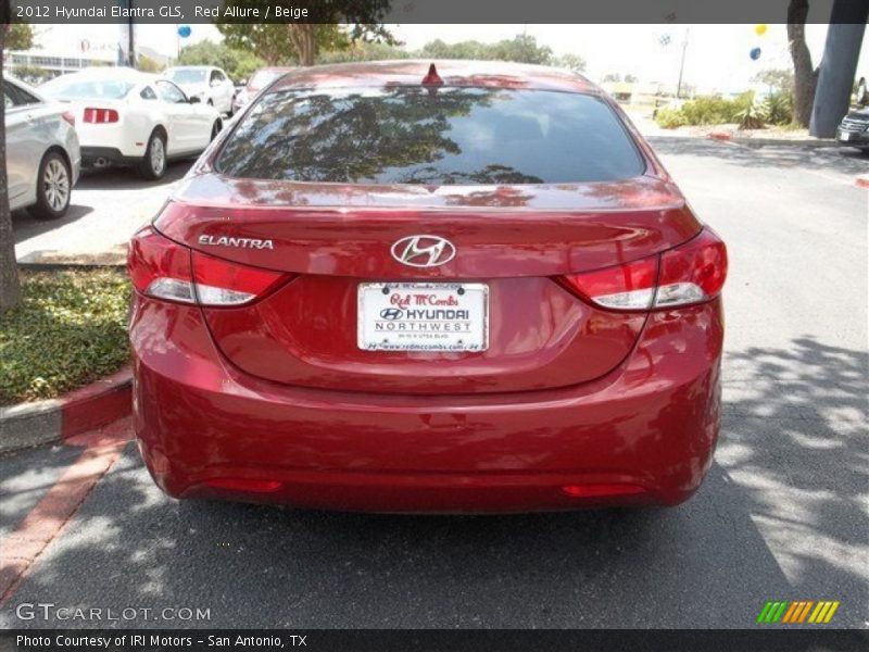 Red Allure / Beige 2012 Hyundai Elantra GLS