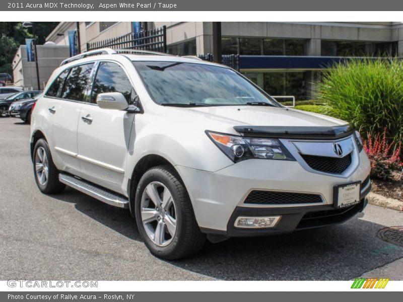 Aspen White Pearl / Taupe 2011 Acura MDX Technology