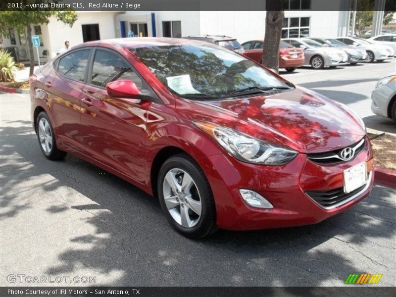 Red Allure / Beige 2012 Hyundai Elantra GLS