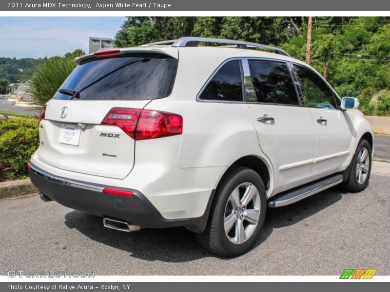 Aspen White Pearl / Taupe 2011 Acura MDX Technology