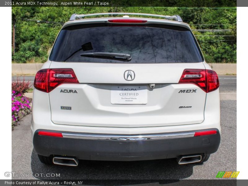 Aspen White Pearl / Taupe 2011 Acura MDX Technology