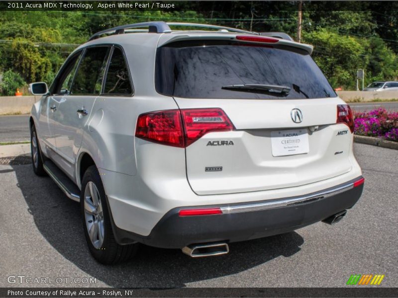 Aspen White Pearl / Taupe 2011 Acura MDX Technology