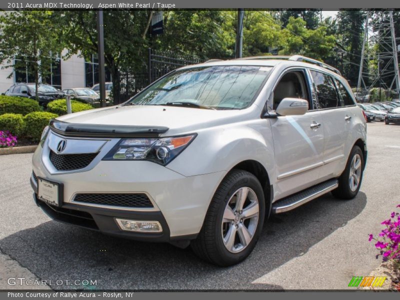Aspen White Pearl / Taupe 2011 Acura MDX Technology